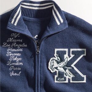 Kith Blue Embroidered Zip-Up Jacket